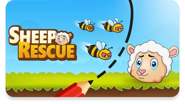 Rescue Sheep : Draw To Save